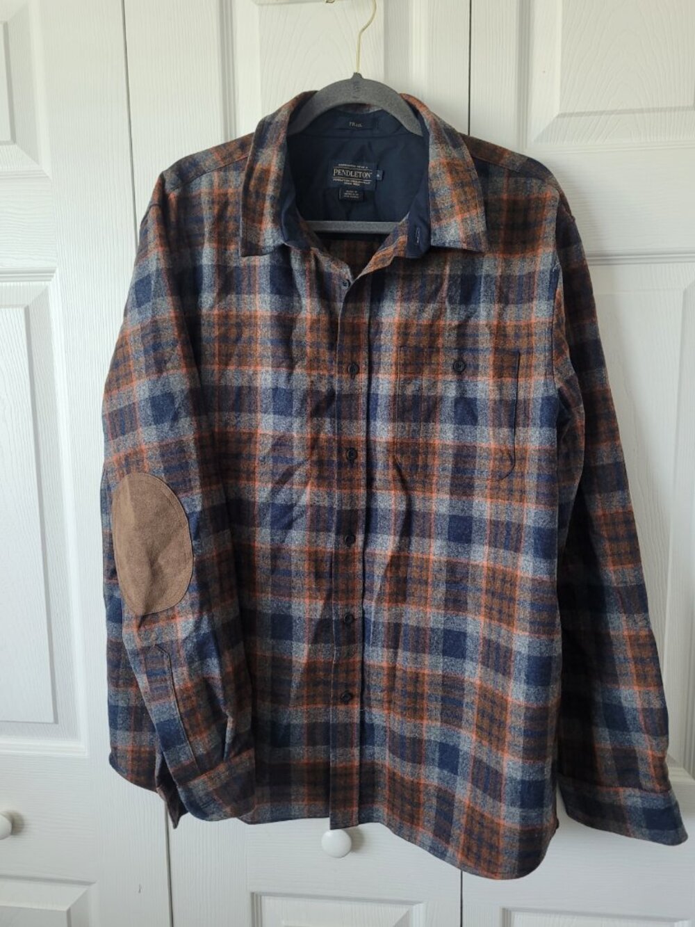 NEW PENDLETON Men's Elbow-Patch Button Down Trail Shirt Plaid Size XL